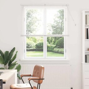 vidaXL Persiana de Janela com cortinas Outros Manual Branco 80 x 130 cm Alumínio