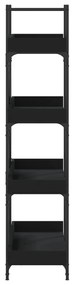 Estante c/ 4 prateleiras 100x33x145,5cm derivados madeira preto