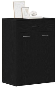 Cabide para Sapatos vidaXL Preto Carvalho 60x35x84 cm Madeira de Engen