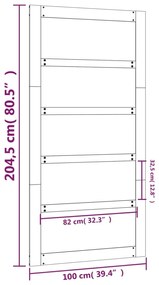 Porta de celeiro 100x1,8x204,5cm madeira de pinho maciça branco