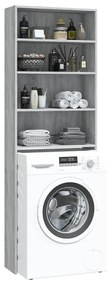 Armário para máquina de lavar roupa 64x24x190cm cinzento sonoma
