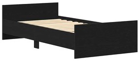 Estrutura cama s/ colchão derivados madeira carvalho preto