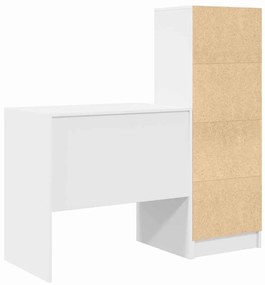 Mesa vidaXL Com Armazenamento Branca Madeira Industrializada