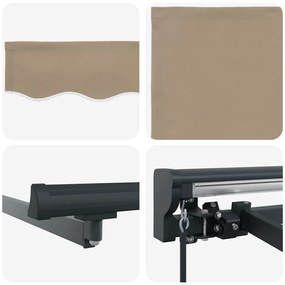 Toldo Retrátil Manual Bege 400x300 cm
