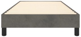 Estrutura de cama sem colchão 90x190 cm veludo cinzento-escuro