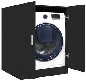 Armário para máquina de lavar roupa 71x71,5x91,5 cm preto