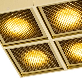 Foco design dourado 4 luzes - Qubo Honey Design