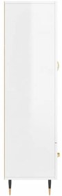 Aparador alto 69,5x31x115 cm derivados madeira branco brilhante