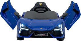 Carro elétrico para Crianças Lamborghini Revuelto 12V 4x4 Rodas Espuma EVA, Assento couro ecológico Azul