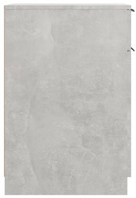 Armário secretária 33,5x50x75cm derivados madeira cinza cimento