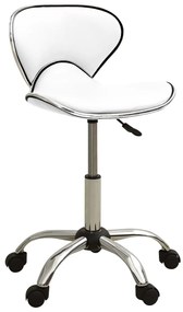 Cadeira de escritório couro artificial branco