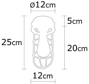 Chandelier Kimil – Preto – Diâmetro 12 cm, Altura 25 cm