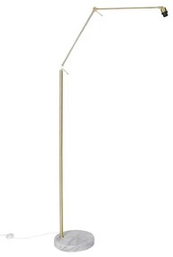 Candeeiro de pé moderno dourado abajur- cinza 50 cm - EDITOR Moderno