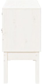 Aparador 110x40x78 cm madeira de pinho maciça branco