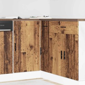 vidaXL Armário base de cozinha Porto derivados madeira madeira velha