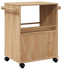 Carrinho de cozinha OTTA 59x45x80 cm madeira de pinho maciça