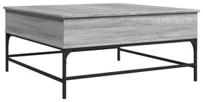 Mesa de centro 95x95x45 cm derivados madeira/metal cinza sonoma