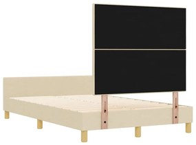 Cama vidaXL Creme 120x200 cm em Tecido