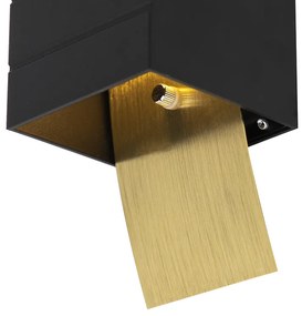 Candeeiro de parede design preto com ouro - Amy Design