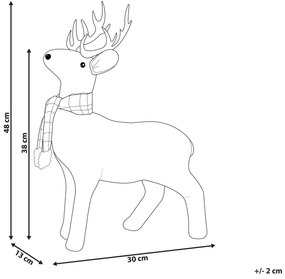 Figura decorativa rena 48 cm branco MUSTOLA Beliani