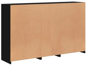 Aparador com luzes LED 162x37x100 cm preto