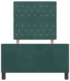 Cama vidaXL Verde Escuro 90x200 cm Veludo