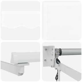 Toldo Retrátil Automático Branco 500x300 cm