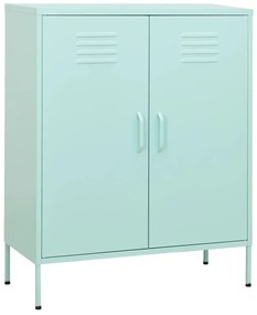 Armário de arrumação aço 80x35x101,5 cm verde-hortelã