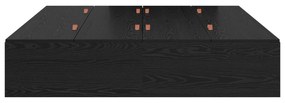 Cama com Armazenamento vidaXL Preto Carvalho 140x190 cm