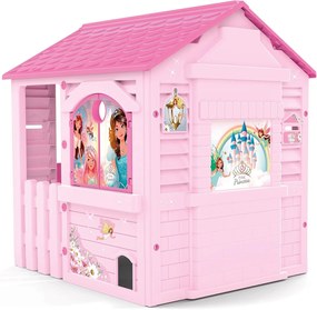 Casa de brincar da princesa cor-de-rosa, adequada para interiores e exteriores, inclui autocolantes para decoração, feita de plástico resistente e dur