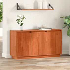 vidaXL Buffet Castanho 111 x 34 x 60 cm Madeira de pinho maciça