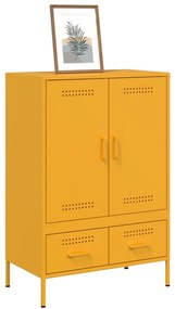 Móvel alto 68x39x101,5 cm aço amarelo mostarda