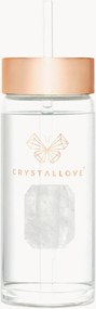 Garrafa de água com palhinha em quartzo transparente Crystallove