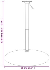 Base para mesa de bar 45x90 cm aço cromado
