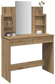 vidaXL Toucador com espelho 96x39x142 cm cor carvalho artisiano