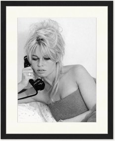 Fotografia emoldurada artesanal Brigitte on The Phone