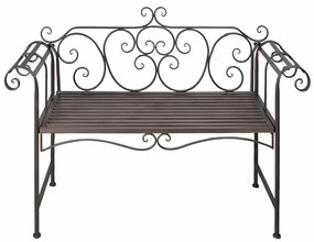 Banco de jardim 132 cm aço antigo castanho