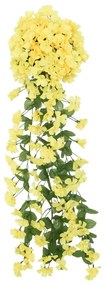 Grinaldas de flores artificiais 3 pcs 85 cm amarelo