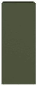 Vaso/floreira 32x29x75 cm aço verde azeitona