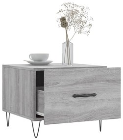 Mesas de centro 2 pcs 50x50x40 cm madeira proc. sonoma cinza