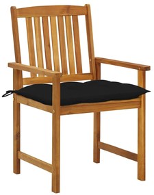 Cadeiras de jardim com almofadões 8 pcs acácia maciça