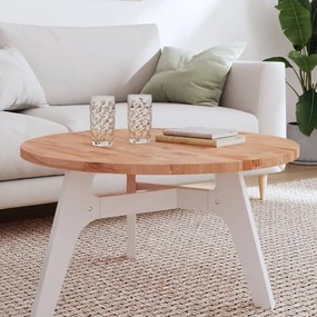 vidaXL Tampo de mesa redondo Ø80x2,5 cm madeira de faia maciça