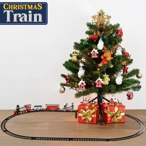 Comboio Elétrico Clássico Speed &amp; Go Leve Som Natal 26 x 11,5 x 6 cm 2 Unidades