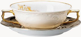 Chávena de sopa com pires em porcelana Heritage Midas