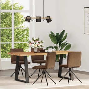 vidaXL Cadeiras de jantar 4 pcs camurça artificial castanho
