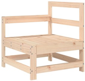 8 pcs conjunto lounge de jardim pinho maciço