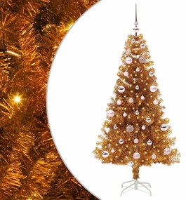 vidaXL Árvore de Natal com 150 LEDs com suporte Ouro 150 cm PET