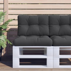 vidaXL Almofadão para paletes 50x40x12 cm tecido preto
