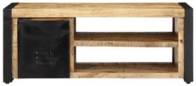 Mesa de centro 90x50x36 cm madeira de mangueira áspera maciça