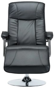 Poltrona de TV couro artificial preto
